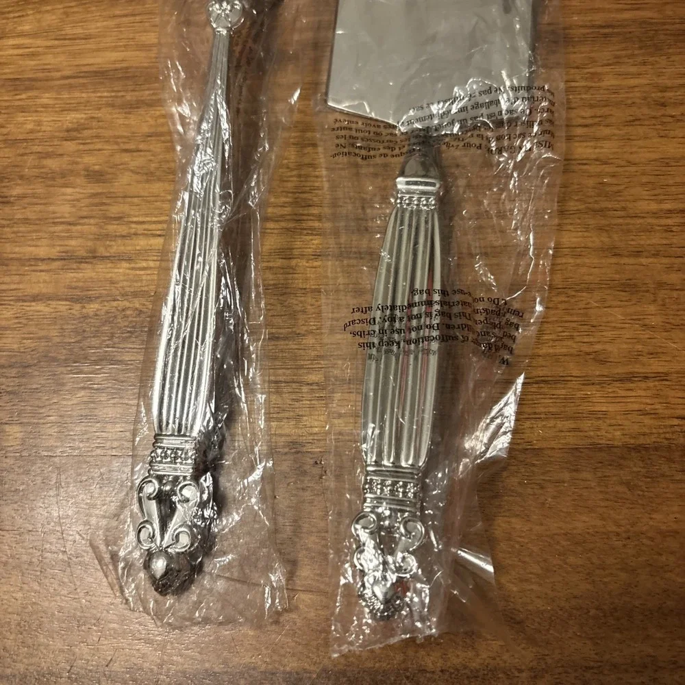 GODINGER Olde Copenhagen 2 Lg Serving Pcs Cake Lasagna Server Fork New & Unused
